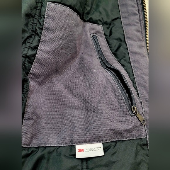 Carhartt Mens Charcoal Gray Super Dux Relaxed Fit Full Swing Snap Hood Jacket M - Picture 4 of 8